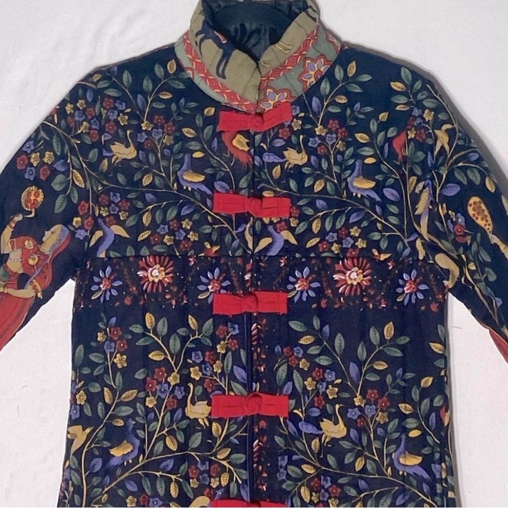 Ethnic Chinese QianBaiYi Indian Bohemian Indie Quilted Pattern Coat (Small) - Picture 7 of 16